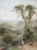 E. Wake Cook, The River Ure, from Mowbray Point - Yorkshire 1883, 1883, watercolour on paper