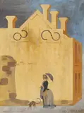 Eric Anchor Thake, Seurat in Carlton 1970, 1970, oil on canvas