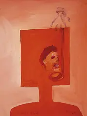 Mask 1980 by Sidney Nolan, 1980, oil on canvas, sold Mar 2012