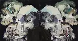 Ben Quilty, Six Skulls 2008, 2008, oil and aerosol on linen (diptych)