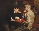 Julian Ashton, Checkmate 1878, 1878, oil on canvas