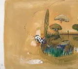 Brett Whiteley, The Cow c1979, c1979, mixed media and collage on paper on board