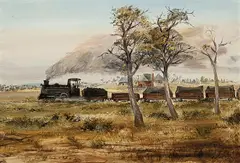 Arthur Boyd, The Little Train 1950, 1950, oil and tempera on composition board