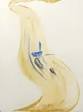 Brett Whiteley, Untitled (Blue Wren), mixed media on card