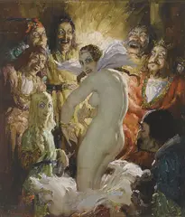 Spellbound 1930 by Norman Lindsay, 1930, oil on canvas on board, sold Mar 2012