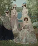 Charles Conder, Four Ladies on a Terrace c1905