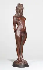 Standing Nude by Norman Lindsay, painted mixed resin-sawdust, offered Mar 2012