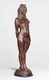 Norman Lindsay, Standing Nude, painted mixed resin-sawdust