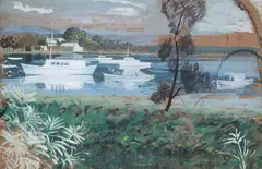 Wangi Scene by William Dobell, watercolour and gouache on paper, sold Mar 2012