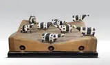 John Kelly, Australian Landscape / English Butchers Block 2 2000, 2000, wood and painted bronze