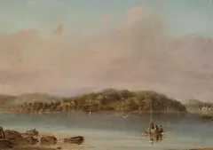 George Edwards Peacock, Point Piper from Shark Island, New South Wales, oil on board