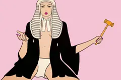 Hazel Dooney, Career Babe: High Court Judge 2011, 2011, high gloss enamel on canvas