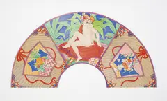 Fan Design c1923 by Thea Proctor, c1923, watercolour on silk, sold Mar 2012