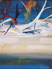Shoalhaven Quartet (panel IV) c1981 by Arthur Boyd, c1981, oil on copper panel, offered Mar 2012