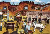 Sam Byrne, Pernamoonta Diggings 1882, 1882, mixed media on board