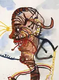 John Olsen, Man, Kangaroo and Landscape