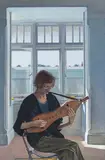 Brian Dunlop, The Dulcimer, gouache on board