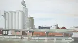 Stephen Bush, Behind the Silos 1982, 1982, oil on canvas
