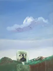 Kelly 1979 by Sidney Nolan, 1979, oil on composition board, sold Dec 2011