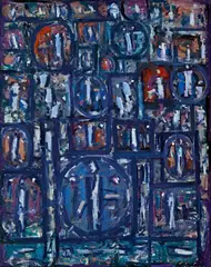 Decoration 1973 by Roger Kemp, 1973, acrylic on canvas, sold Dec 2011