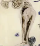 Sketch of a White Baboon 1965 by Brett Whiteley, 1965, oil on board, offered Dec 2011