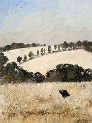 Wheatfield in High Summer by Arthur Boyd, oil on cheesecloth on board, offered Dec 2011