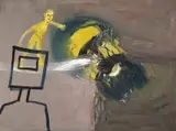 Lost Armour 1979 by Sidney Nolan, 1979, oil on composition board, sold Dec 2011