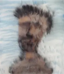Untitled - Head 1983 by Sidney Nolan, 1983, spray enamel on canvas, sold Dec 2011