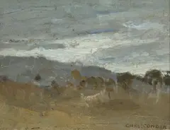Charles Conder, Storm Clouds, Eaglemont, oil on board