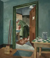 Hal Missingham, Doing the Washing 1947, 1947, oil on canvas