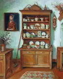 Margaret Olley, Blue Kitchen Dresser 1990