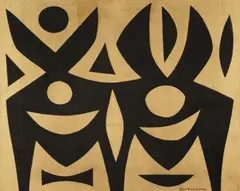 Untitled by John Coburn, oil and gold leaf on canvas on board, offered Dec 2011