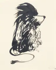 Sacred Baboon II 1975 by Brett Whiteley, 1975, ink on paper, offered Dec 2011