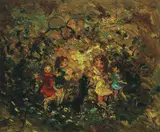David Boyd, Children Playing 1974, 1974, oil on canvas