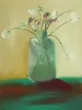 Flowers 3 1977 by Sidney Nolan, 1977, oil on composition board, sold Dec 2011