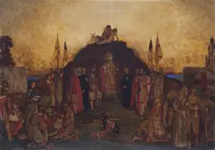 Homage to the Red Cross: Inter Arma Caritas by John Byam Liston Shaw, gouache on paper, sold Dec 2011