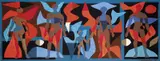 Keeping in Touch with the World 1988 by John Coburn, 1988, wool tapestry, sold Sep 2011