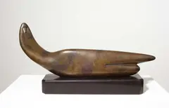 Lying Horizontal Figure 1957 by Alexander Archipenko, 1957, polychromed bronze, sold Sep 2011