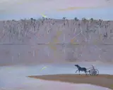 Arthur Boyd, Jinker on the Sandbank, Shoalhaven 1986, 1986, oil on canvas