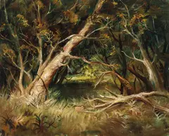 Landscape c1948 by Arthur Boyd, c1948, oil on canvas on composition board, offered Sep 2011