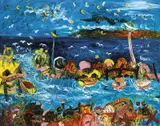 John Perceval, Fishing at Williamstown c1990