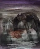 Elephant and Wildebeest c1963 by Sidney Nolan, c1963, ripolin on laminate, sold Sep 2011