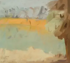 Darling River Landscape c1965 by Sam Fullbrook, c1965, oil on canvas, sold Sep 2011