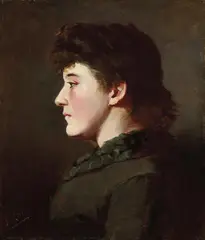 Iso Rae, Study of Female Head 1884, 1884, oil on canvas