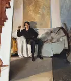 Peter Churcher, Sitting Down the Back 2001, 2001, oil on canvas