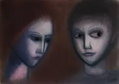 Untitled by Robert Dickerson, pastel on paper, sold Sep 2011