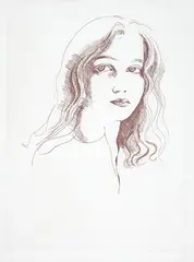 Catherine 1984 by Brett Whiteley, 1984, etching, sold Sep 2011