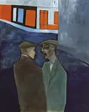 Robert Dickerson, The Morning News 1997, 1997, oil, synthetic polymer paint and pastel on paper on canvas