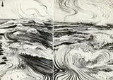 Brett Whiteley, The Divided Unity 1973, 1973, mixed media on paper on board