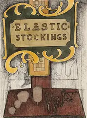 Study for 'Elastic Stockings' 1964 by John Brack, 1964, watercolour, pen and ink on paper, sold Jun 2011